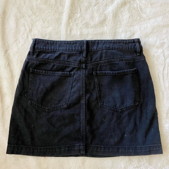 black jean skirt with front tie! - Picture 3 of 5